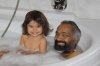 Swami Balendu with his daughter Apra