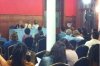 Swami Balendu giving his first lecture on Gran Canaria