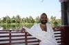 Swami ji on a Houseboat in Alleppey