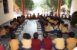 The children having lunch at the Ashram in India