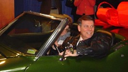 Rodger Riney in his restored Corvette