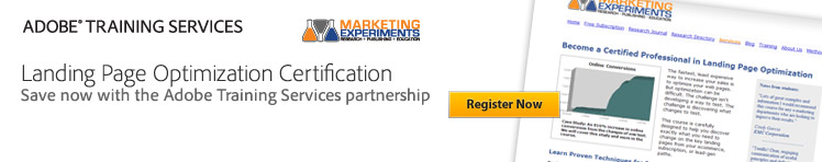 Landing Page Optimization Certification:  Save now with the Adobe Training Services partnership
