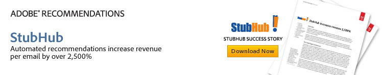 Automated Recommendations Increase Revenue per Email by over 2,500% for StubHub