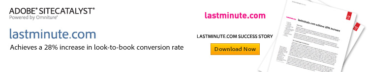 Lastminute.com achieves a 28% Increase in look-to-book conversion rate/measures impact of social media - Omniture SiteCatalyst Success Story