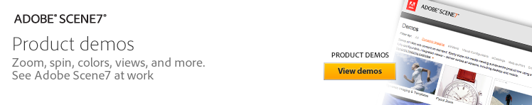 Zoom, spin, colors, views, and more. See Adobe Scene7 at work