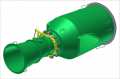 Turbiner hydrauliska vänd-blad-,  radie-axel-