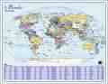 Carte  murale le monde politique 