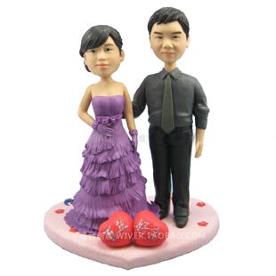 真人公仔 送给姐姐和姐夫的结婚礼物 婚庆公仔