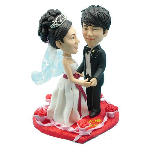 软陶公仔 七夕情人节送什么好 结婚公仔