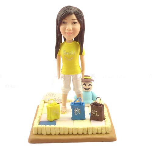 软陶公仔 老婆生日送什么好 美女公仔