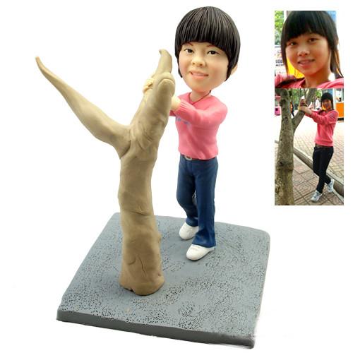 软陶公仔 情人节送什么好 俏皮女生