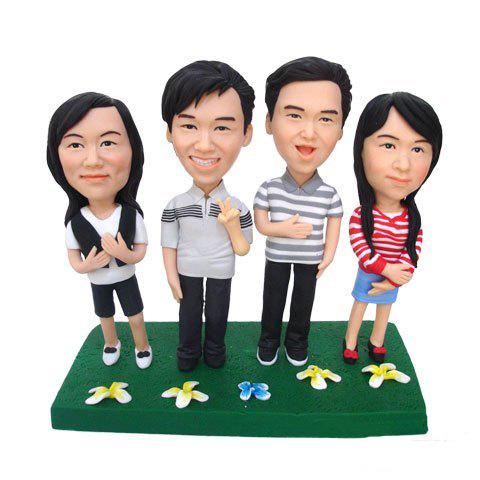 软陶公仔 情人节最佳礼物首选 集体全家福公仔