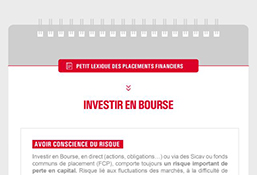 Petit lexique des placements financiers – Investir en Bourse
