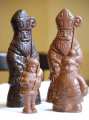Artigos de chocolate em figura
