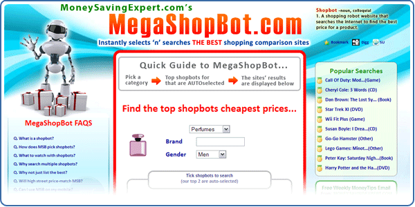 Instantly selects & searches THE BEST shopping comparisons