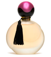 Perfume bottle with a tassle