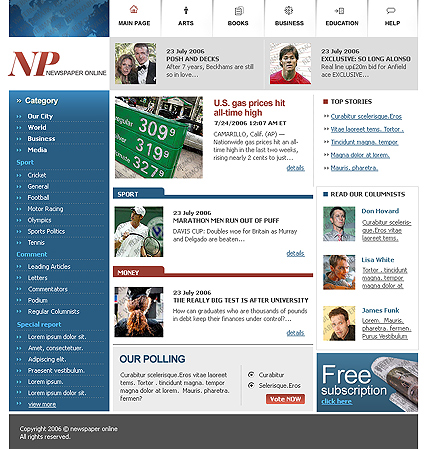 Sample SWiSH Animated template preview