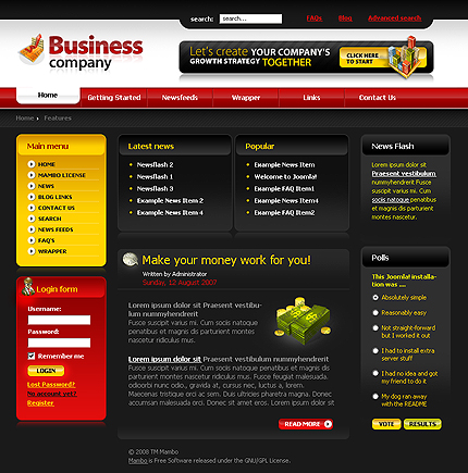 Sample Mambo Template template preview