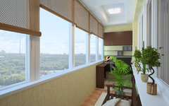 При заказе балкона под ключ установка одной потолочной сушки и вывод освещения до 2-х точек - бесплатно.