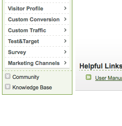 The Marketing Channel menu in SiteCatalyst