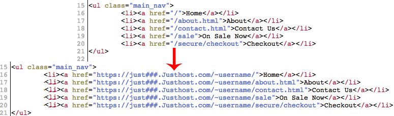 Changing hyperlinks.