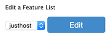 The edit list option in the feature manager.
