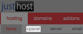The cpanel link.