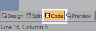The code view button.