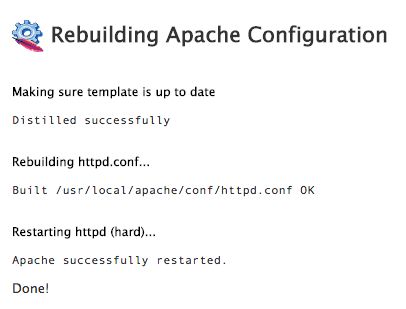 A successful rebuild.