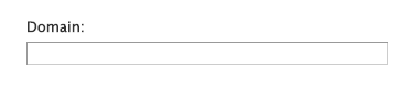 The Domain box.