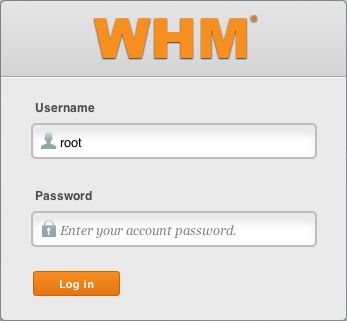 WHM login