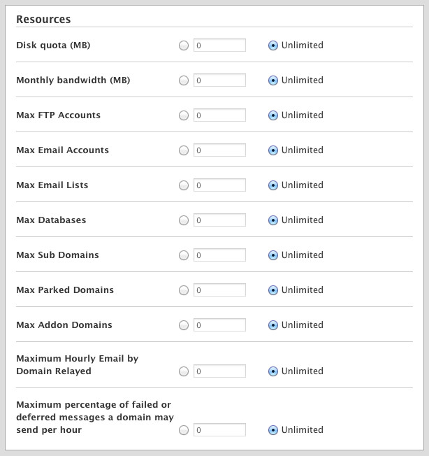 Resource for accounts