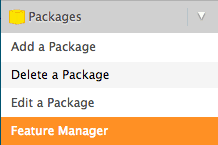 The feature manager in the WHM.