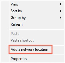 Add a Network Location
