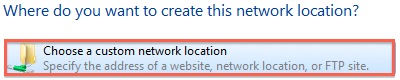 Choose Customer Network Location