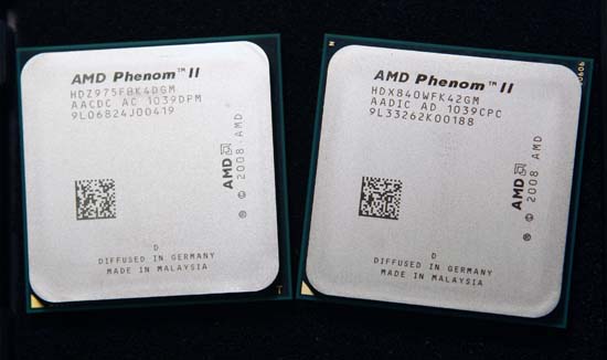 AMD Phenom II X4 975 BE and X4 840