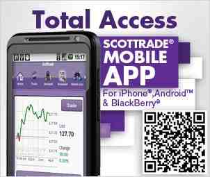 Scottrade Mobile App for iPhone, Android and BlackBerry